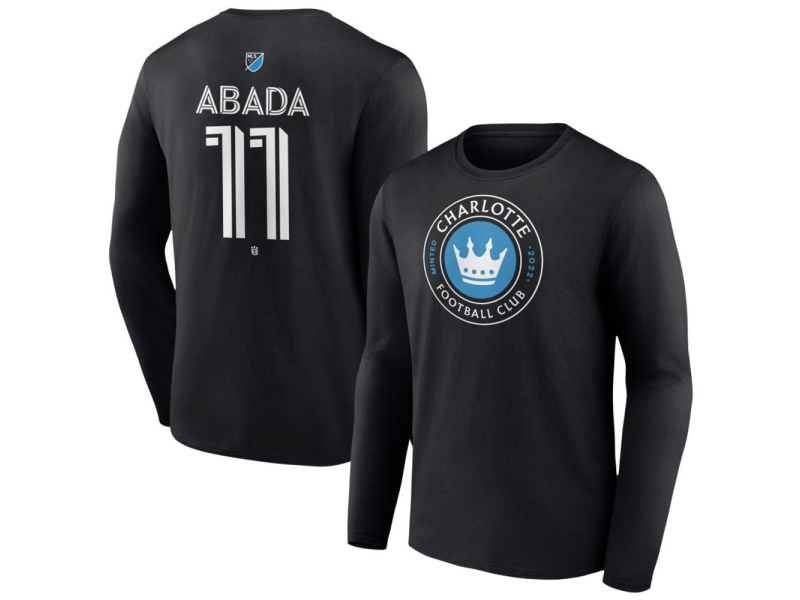 Men's Charlotte FC #11 Liel Abada Team Authentic Long Sleeve T-Shirt - Black