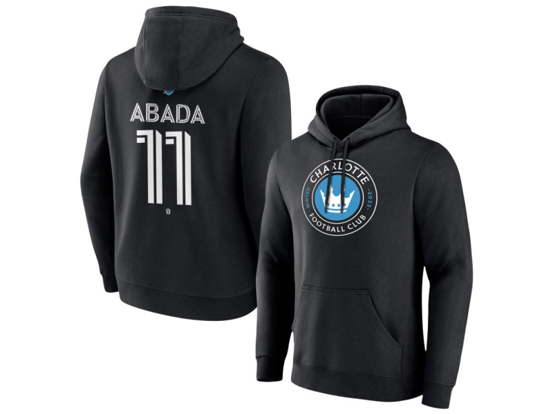 Men's Charlotte FC #11 Liel Abada Team Authentic Pullover Hoodie - Black