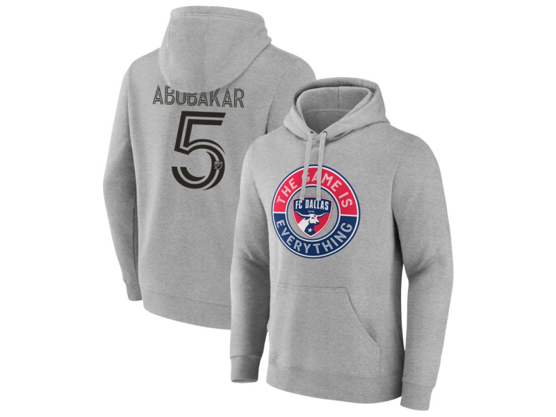 Men's FC Dallas The Game Is Everything #5 Lalas Abubakar Pullover Hoodie - Gray