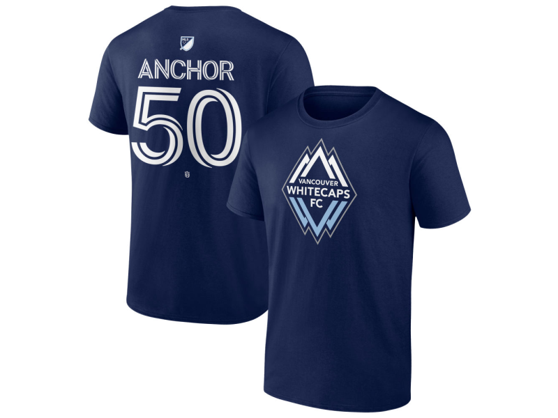 Men's Vancouver Whitecaps FC #50 Max Anchor Team Authentic T-Shirt - Navy