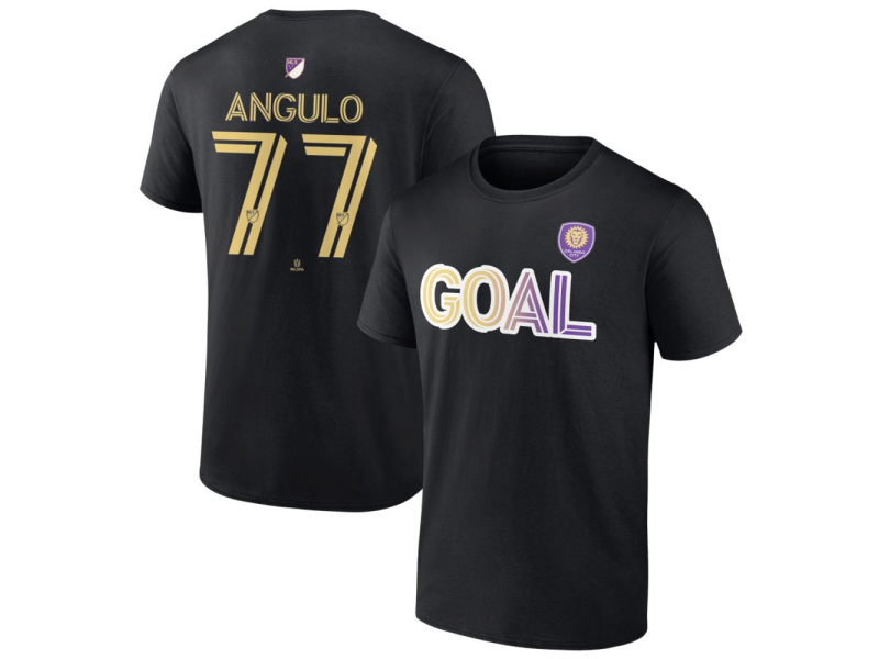 Men's Orlando City SC Goal #77 Ivan Angulo T-Shirt - Black
