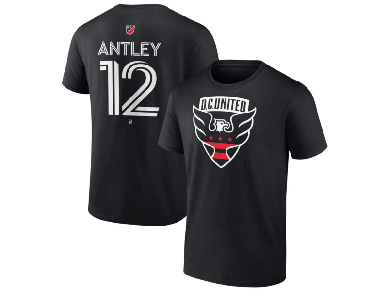 Men's D.C. United #12 Conner Antley Team Authentic T-Shirt - Black