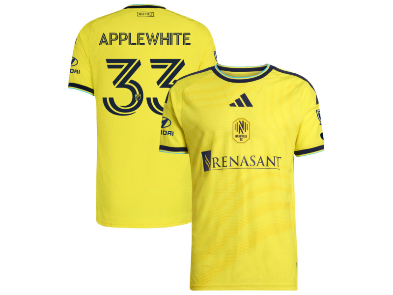 Chris Applewhite Nashville SC 2026 The Reverb Edition Player Version Jersey - Yellow With Patch