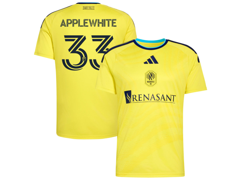 Chris Applewhite Nashville SC 2026 The Reverb Edition Fan Version Jersey - Yellow