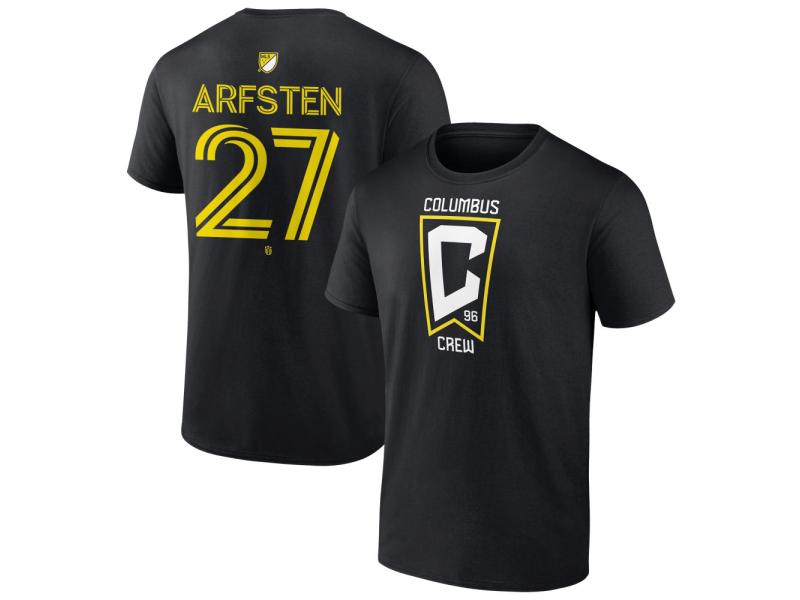 Men's Columbus Crew #27 Max Arfsten Team Authentic T-Shirt - Black