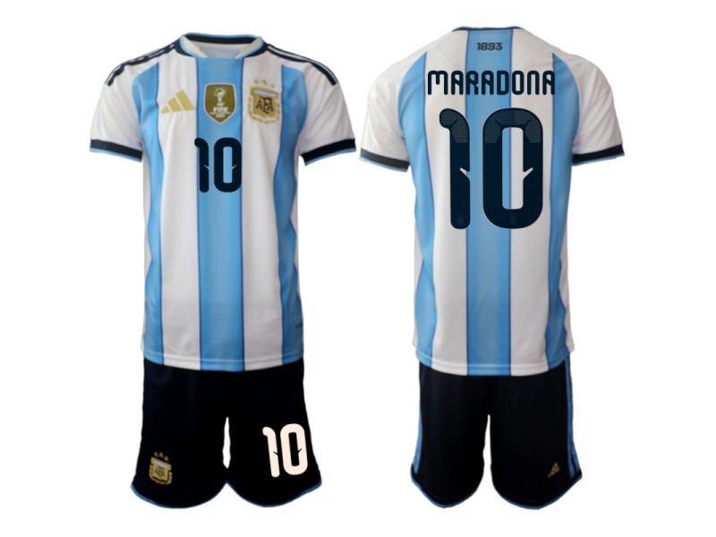 MARADONA Argentina 2026 World Cup Home Fan Jersey - Blue/White