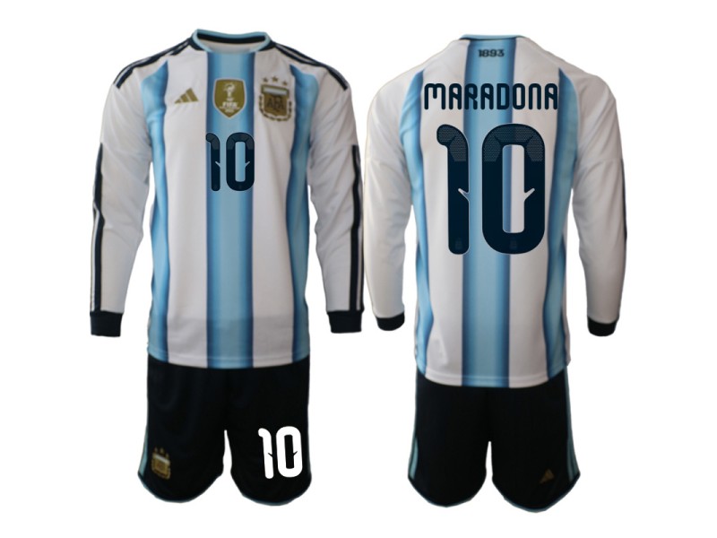 MARADONA Argentina 2026 World Cup Home Fan Jersey - Blue/White