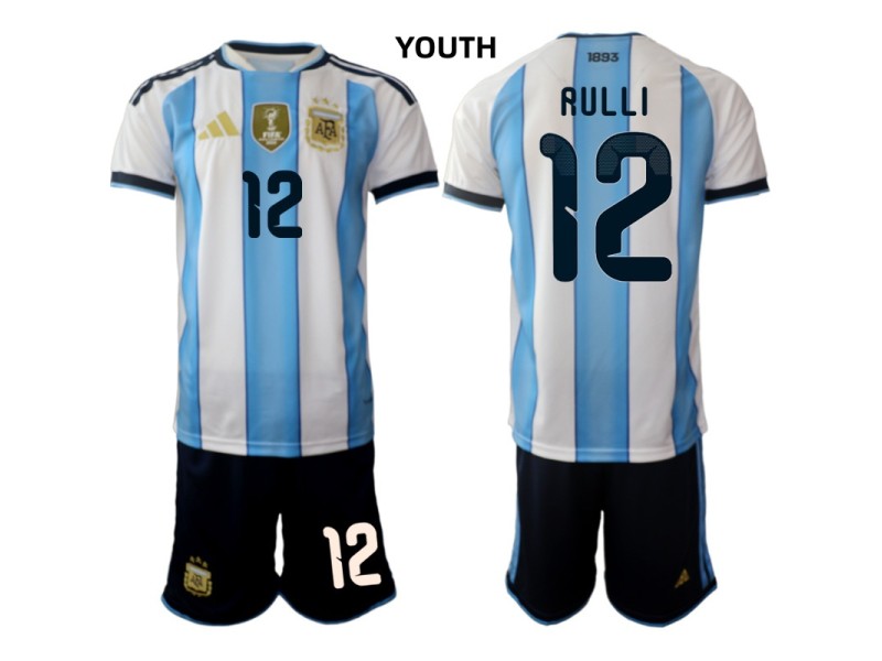 Youth RULLI Argentina 2026 World Cup Home Fan Jersey - Blue/White