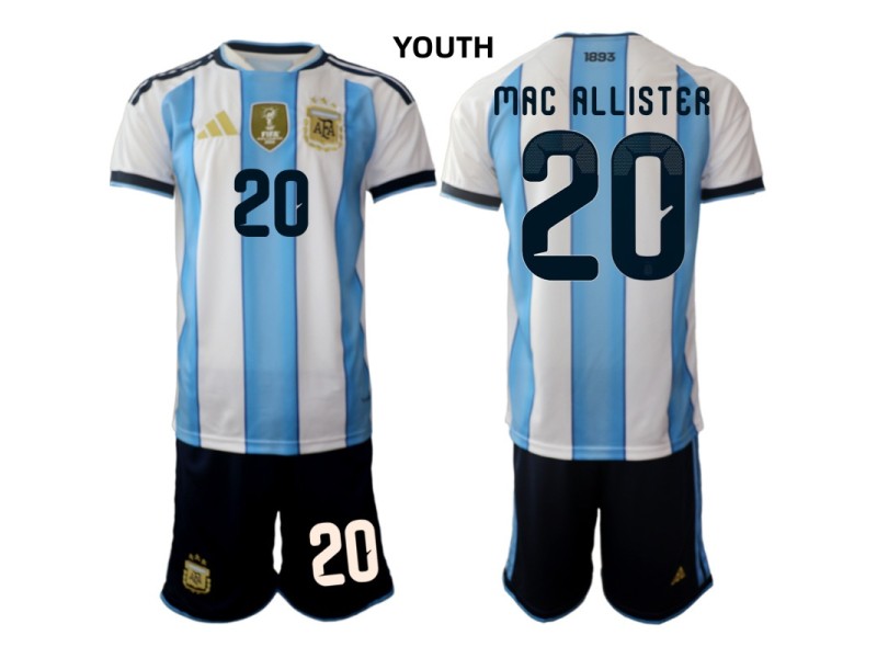 Youth DYBALA Argentina 2026 World Cup Home Fan Jersey - Blue/White