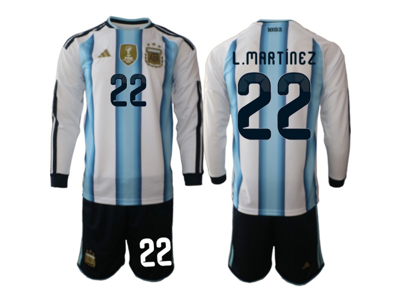 L.MARTINEZ Argentina 2026 World Cup Home Fan Jersey - Blue/White