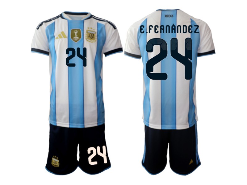 E.FEANANDEZ Argentina 2026 World Cup Home Fan Jersey - Blue/White