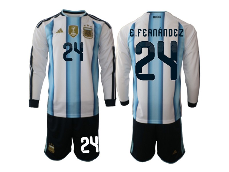 E.FEANANDEZ Argentina 2026 World Cup Home Fan Jersey - Blue/White