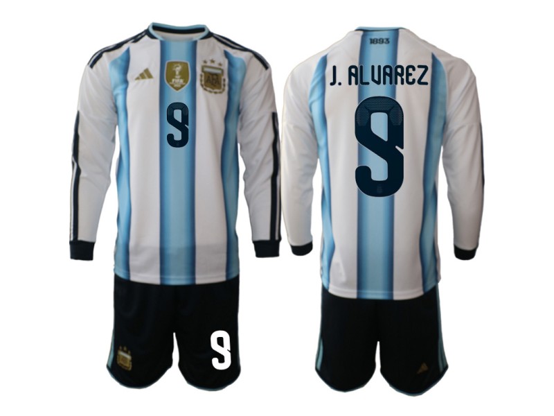 J.ALVAREZ Argentina 2026 World Cup Home Fan Jersey - Blue/White