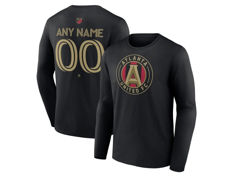 Men's Atlanta United FC Custom Team Authentic Long Sleeve T-Shirt - Black