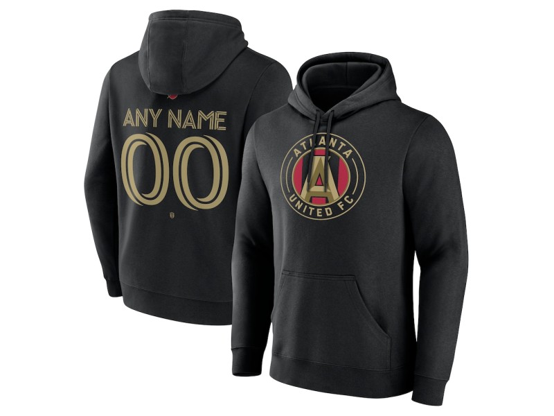 Men's Atlanta United FC Custom Team Authentic Pullover Hoodie - Black