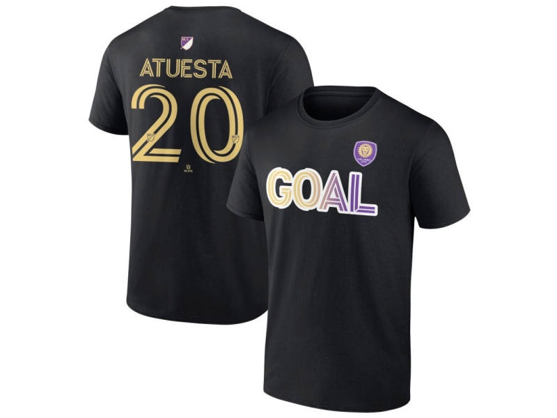 Men's Orlando City SC Goal #20 Eduard Atuesta T-Shirt - Black