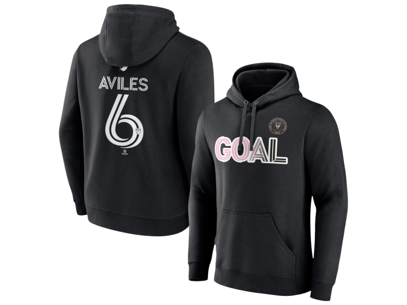 Men's Inter Miami CF Goal #6 Tomas Aviles Pullover Hoodie - Black