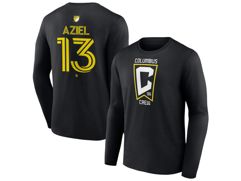Men's Columbus Crew #13 Aziel Jackson Team Authentic Long Sleeve T-Shirt - Black