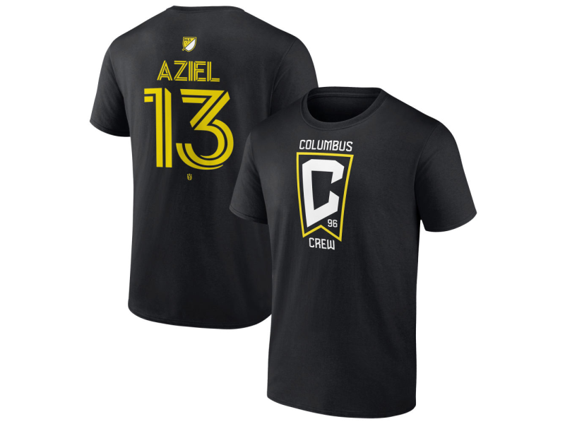 Youth Columbus Crew #13 Aziel Jackson Team Authentic T-Shirt - Black