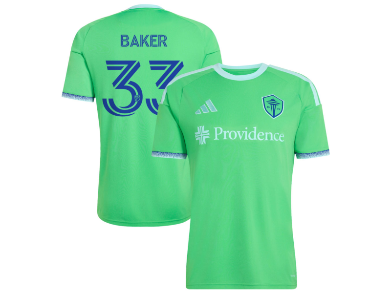 Cody Baker Seattle Sounders FC 2026 The Evergreen State Edition Fan Version Jersey - Rave Green