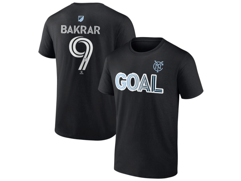 Youth New York City FC Goal #9 Monsef Bakrar T-Shirt - Black