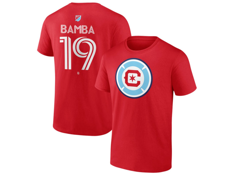 Men's Chicago Fire Authentic Stack #19 Jonathan Bamba T-Shirt - Red