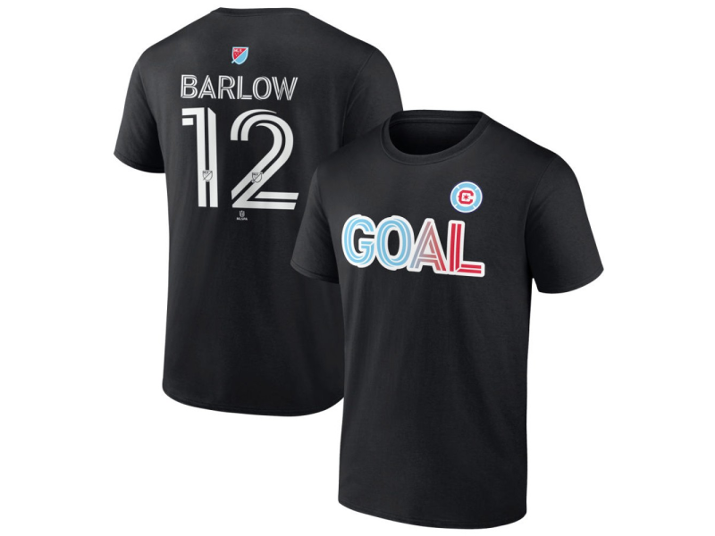 Youth Chicago Fire Goal #12 Tom Barlow T-Shirt - Black