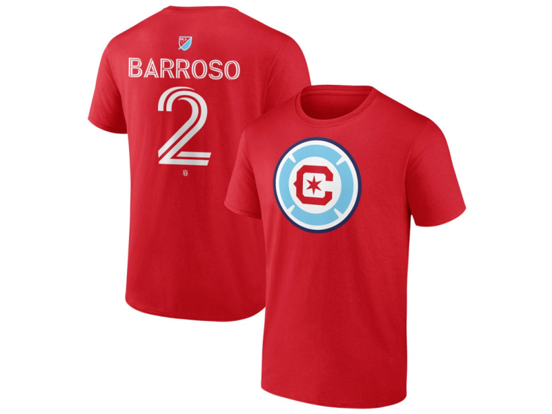 Men's Chicago Fire Authentic Stack #2 Leonardo Barroso T-Shirt - Red