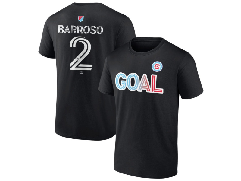 Youth Chicago Fire Goal #2 Leonardo Barroso T-Shirt - Black