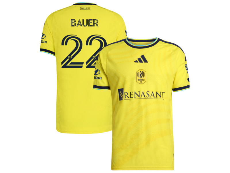 Josh Bauer Nashville SC 2026 The Reverb Edition Player Version Jersey - Yellow With Patch
