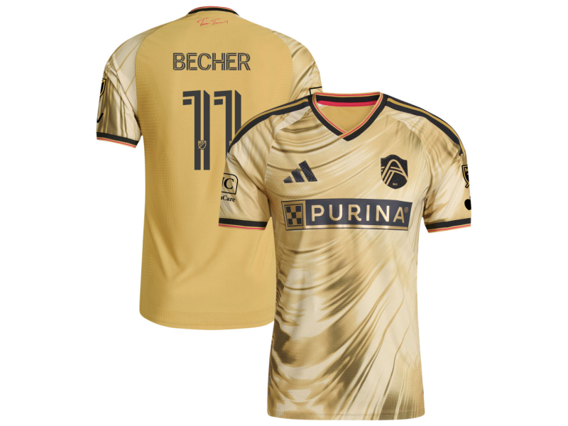 Simon Becher St. Louis CITY SC 2026 The Tina Turner Edition Player Version Jersey - Yellow With Patch
