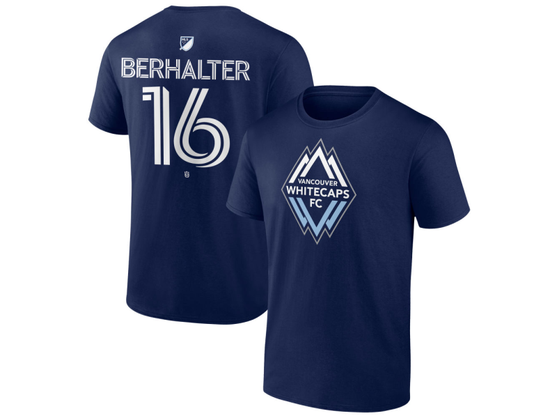 Men's Vancouver Whitecaps FC #16 Sebastian Berhalter Team Authentic T-Shirt - Navy