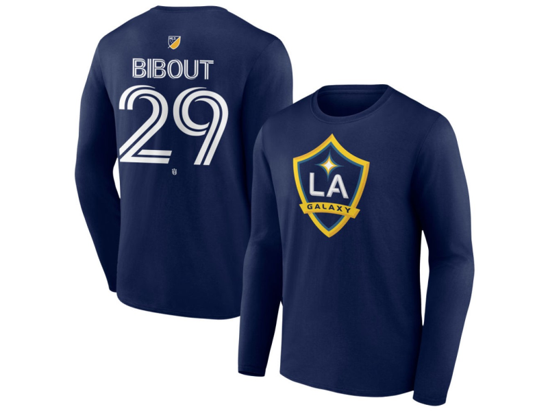 Youth LA Galaxy #29 Aaron Bibout Team Authentic Long Sleeve T-Shirt - Navy