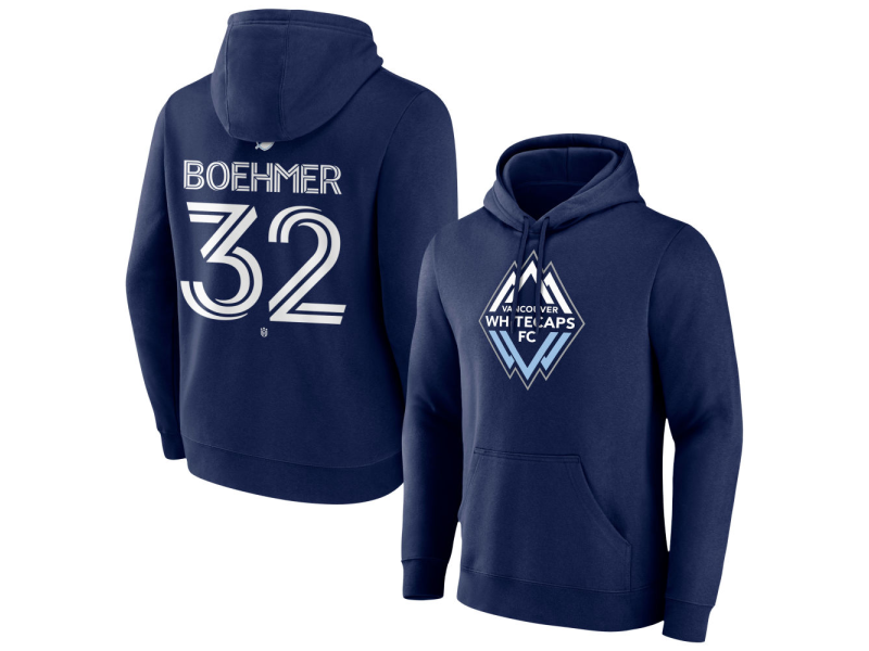 Men's Vancouver Whitecaps FC #32 Isaac Boehmer Team Authentic Pullover Hoodie - Navy
