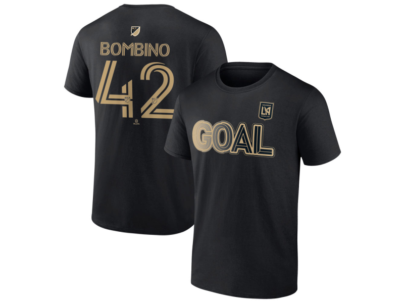 Men's LAFC Goal #42 Luca Bombino T-Shirt - Black
