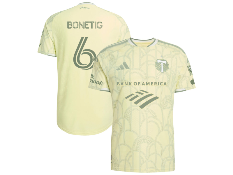 Alex Bonetig Portland Timbers 2026 Civic Stadium Edition Player Version Jersey - Yellow With Patch