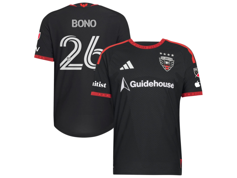 Alex Bono D.C. United 2026 Black-and-Red Edition Player Version Jersey - Black With Patch