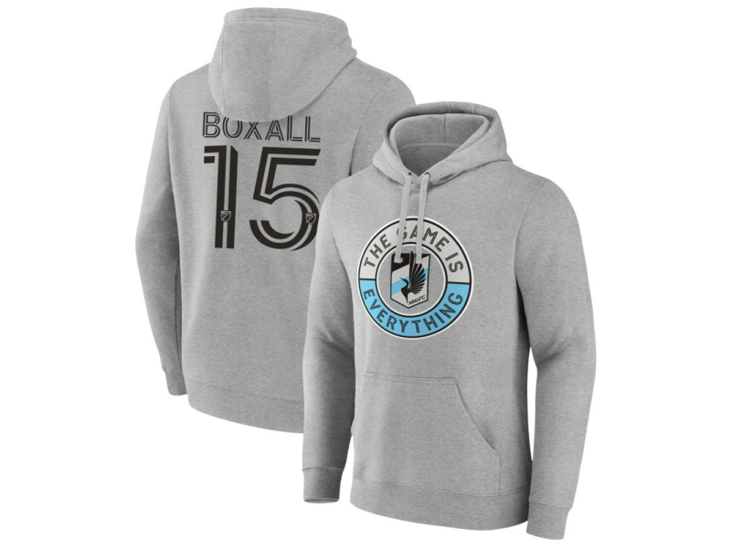 Men's Minnesota United FC The Game Is Everything #15 Michael Boxall Pullover Hoodie - Gray