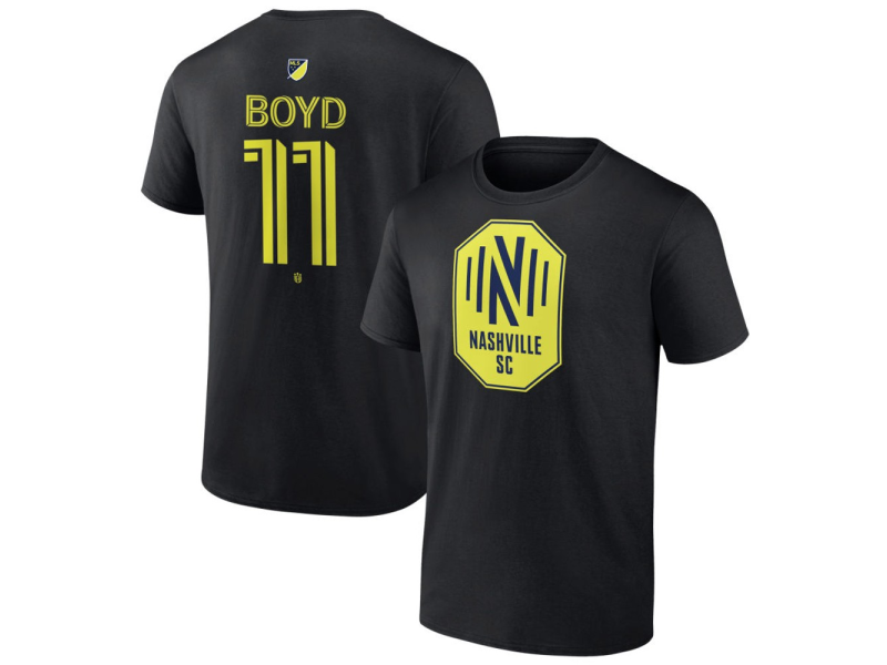 Men's Nashville SC #11 Tyler Boyd Team Authentic T-Shirt - Black