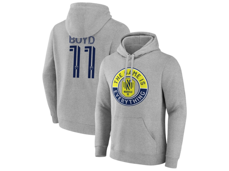 Men's Nashville SC The Game Is Everything #11 Tyler Boyd Pullover Hoodie - Gray