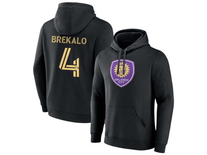 Men's Orlando City SC #4 David Brekalo Pullover Hoodie - Black
