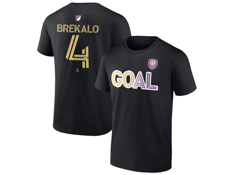 Men's Orlando City SC Goal #4 David Brekalo T-Shirt - Black