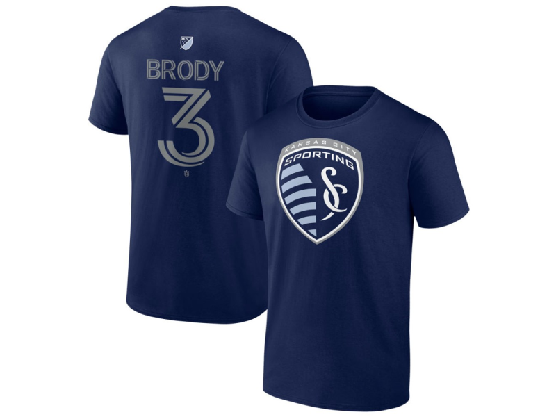 Youth Sporting Kansas City #3 Andrew Brody Team Authentic T-Shirt - Navy