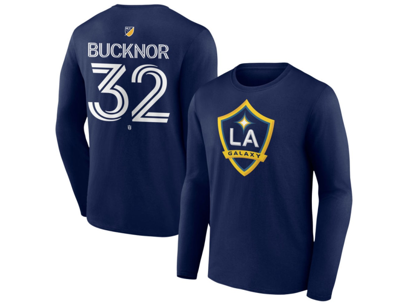 Men's LA Galaxy #32 Jason Bucknor Team Authentic Long Sleeve T-Shirt - Navy