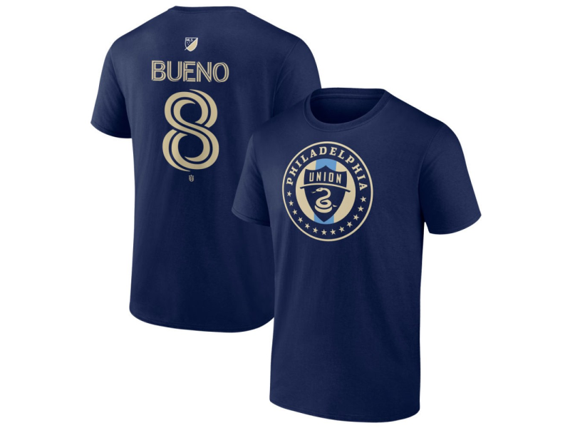 Men's Philadelphia Union #8 Jesus Bueno Team Authentic T-Shirt - Navy