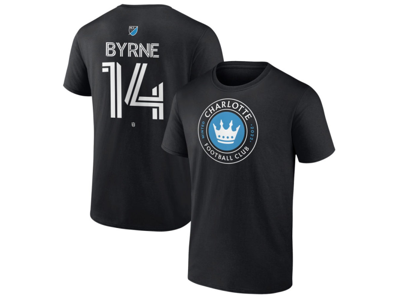 Youth Charlotte FC #14 Nathan Byrne Team Authentic T-Shirt - Black