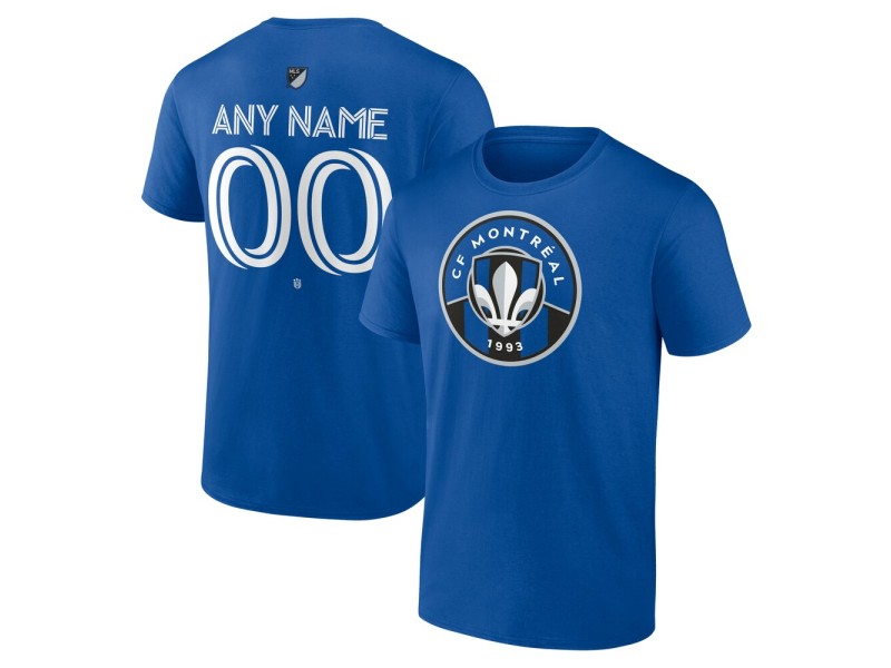 Men's CF Montreal Custom Team Authentic T-Shirt - Royal