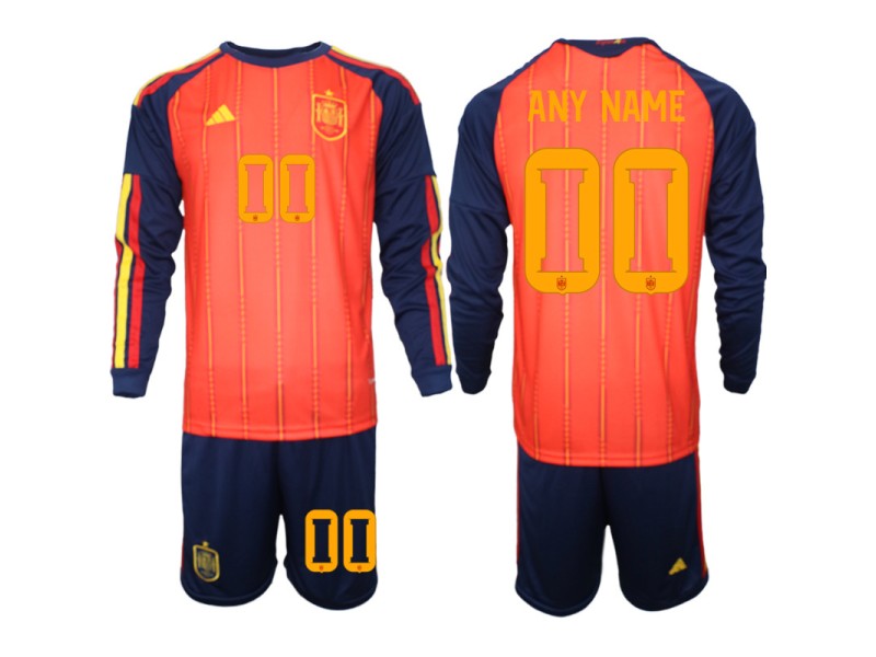 Custom Spain 2026 World Cup Home Fan Jersey - Red