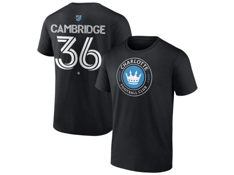 Youth Charlotte FC #36 Brandon Cambridge Team Authentic T-Shirt - Black