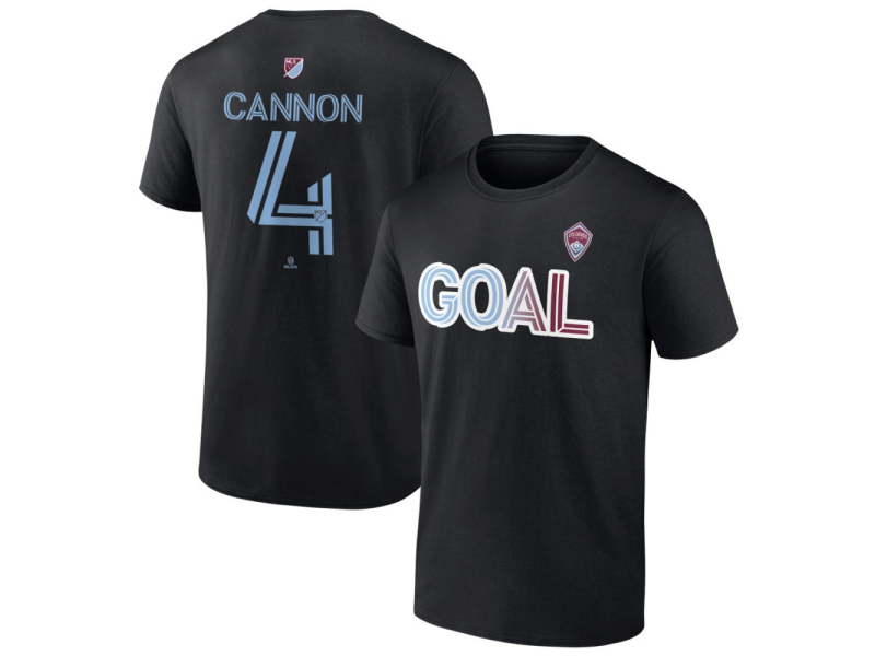 Men's Colorado Rapids Goal #4 Reggie Cannon T-Shirt - Black